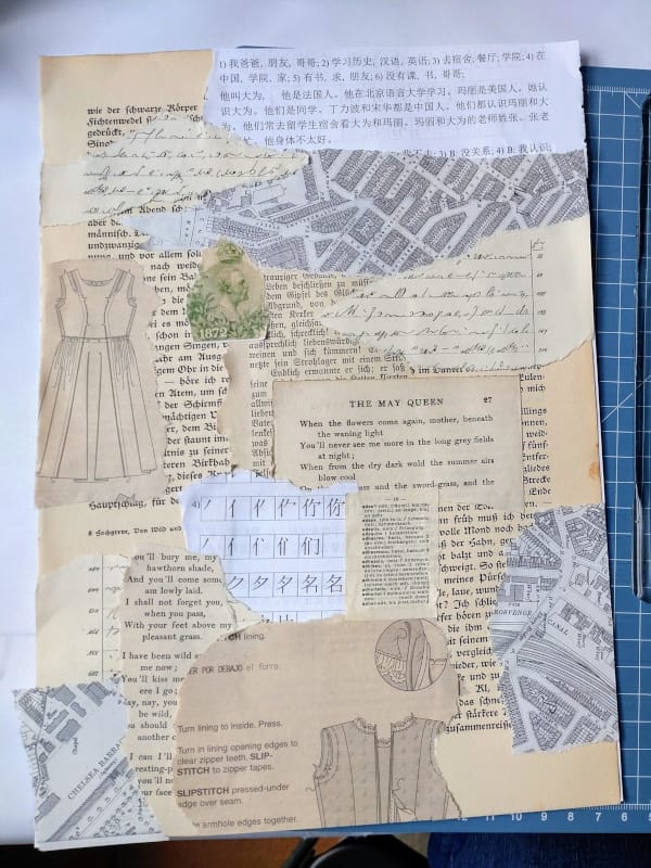 barb@home: Blumen, Vintage-Papier & Gel Press