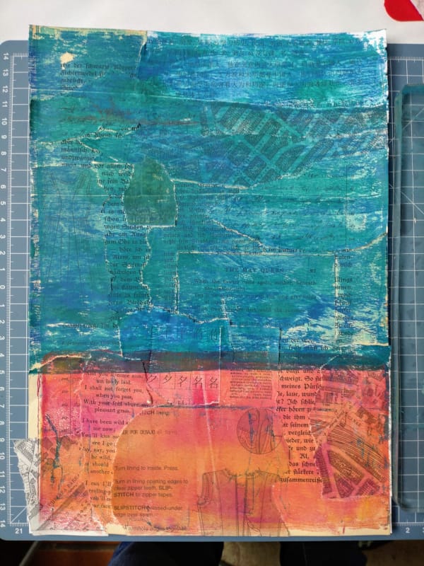 barb@home: Blumen, Vintage-Papier & Gel Press