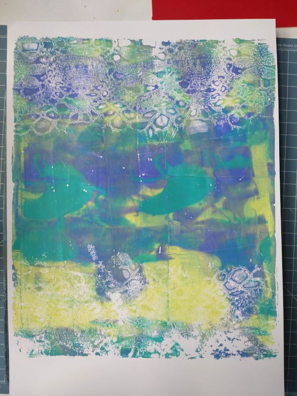 barb@home: Blumen, Vintage-Papier & Gel Press