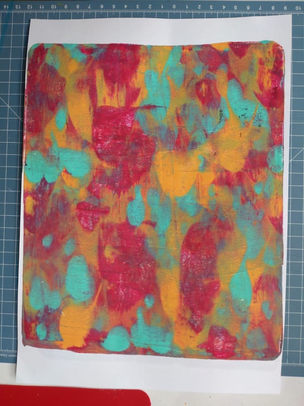 barb@home: Blumen, Vintage-Papier & Gel Press
