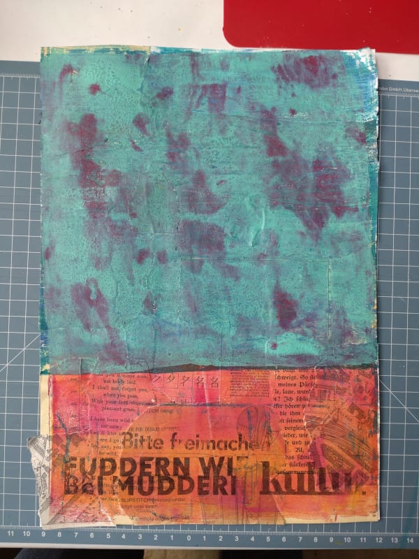 barb@home: Blumen, Vintage-Papier & Gel Press