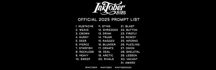 Inktober 2025: Tag 25 - 31